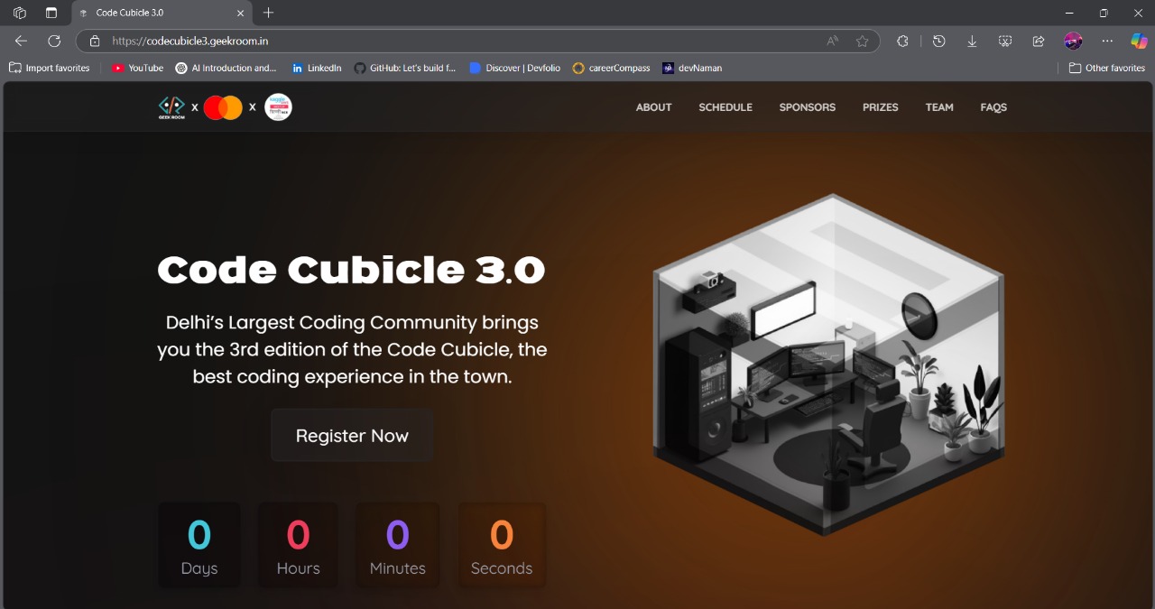 Code Cubicle 3.0 (Hack Organizer)