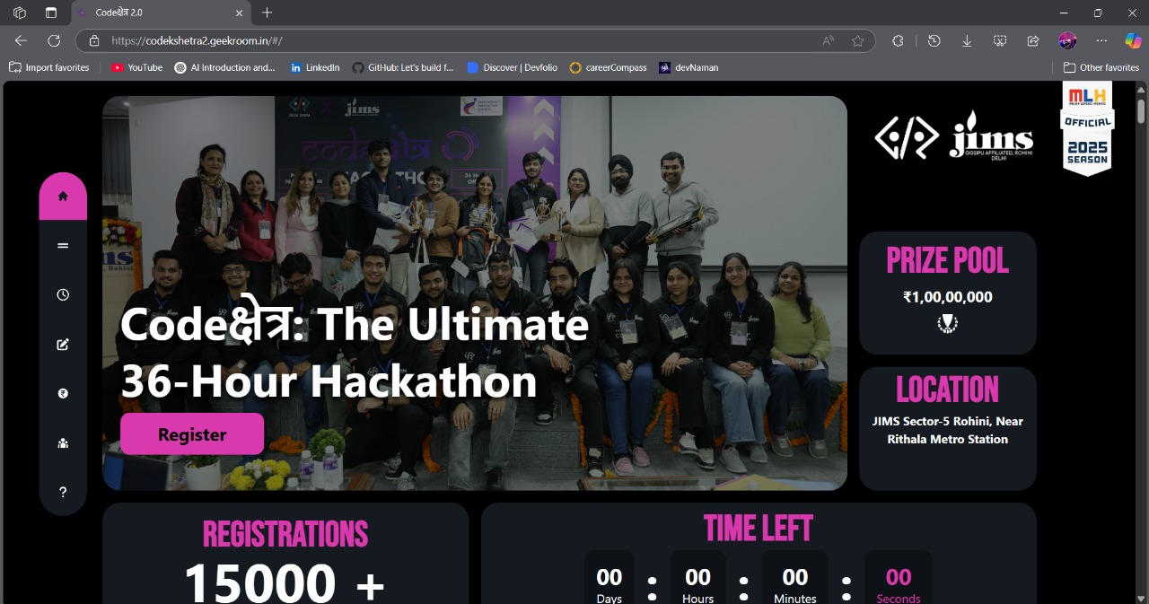 Code Kshetra 2.0 (Hack Organizer)